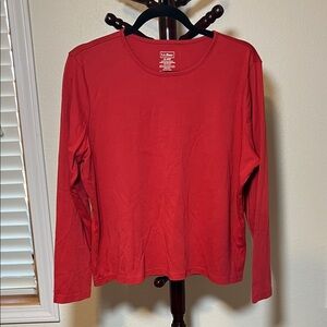 L.L. Bean Women's Scarlet Long Sleeve Tee
